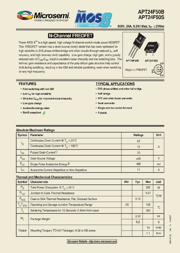 APT24F50S_1211492.PDF Datasheet