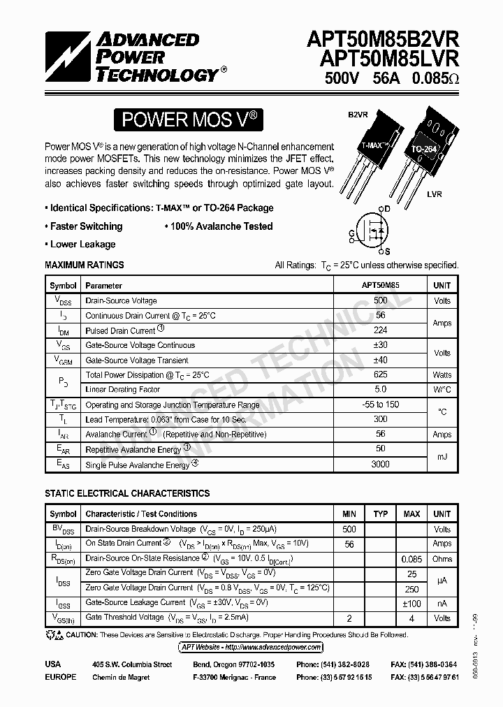 APT50M85LVR_1211787.PDF Datasheet