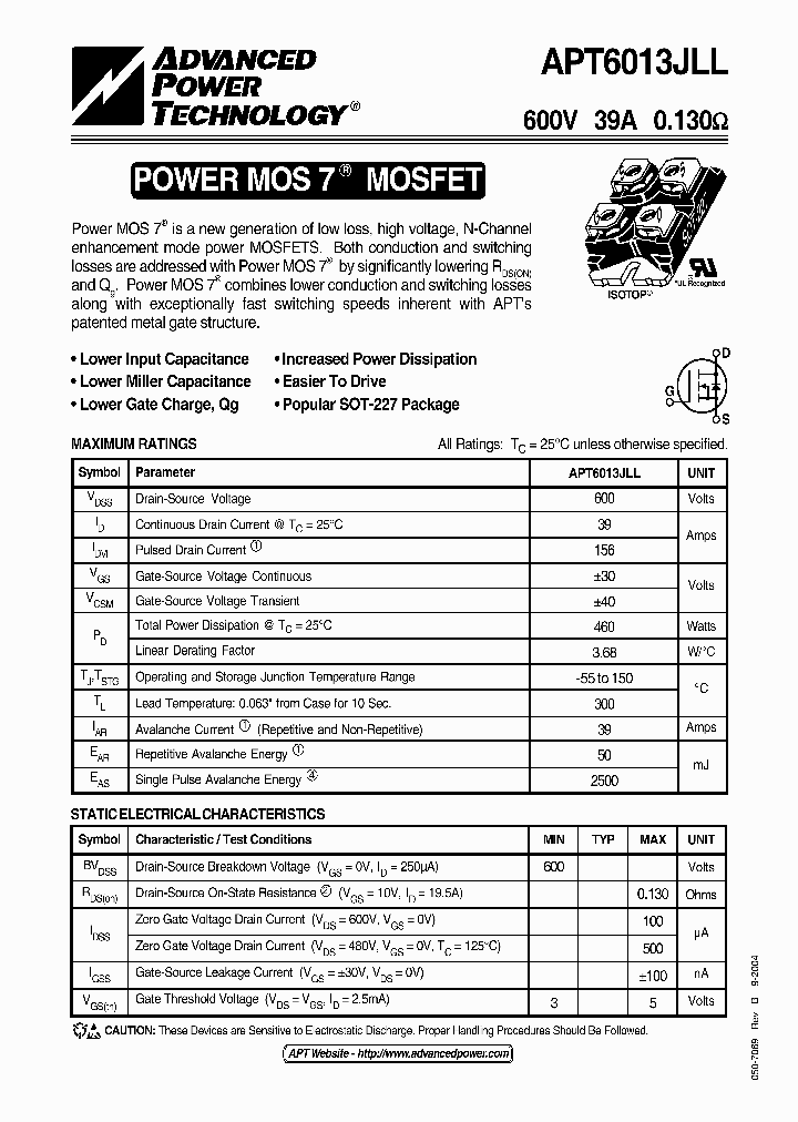 APT6013JLL04_1211810.PDF Datasheet