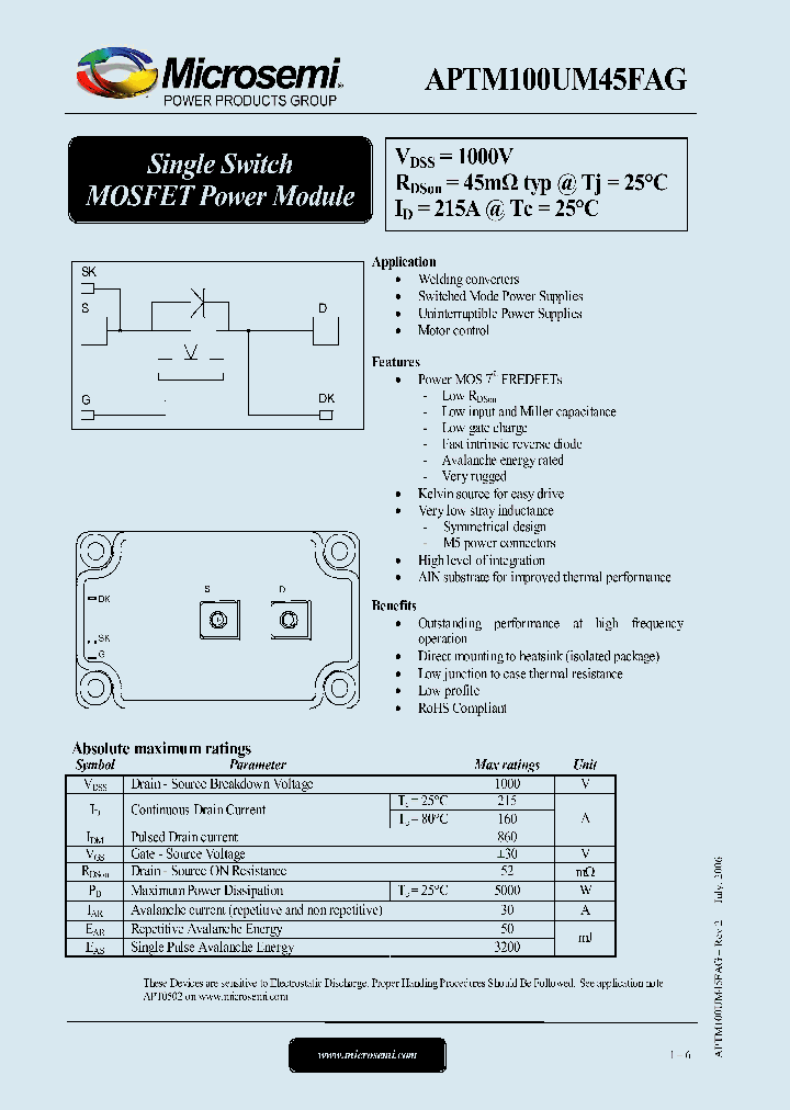 APTM100UM45FAG_1212564.PDF Datasheet