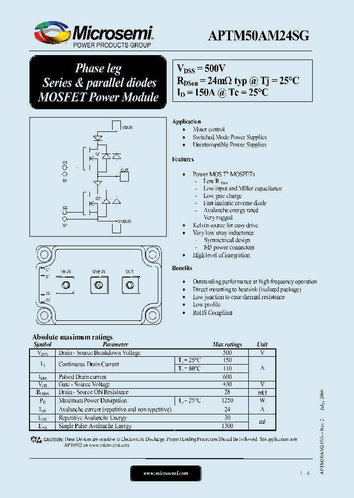 APTM50AM24SG_1167478.PDF Datasheet
