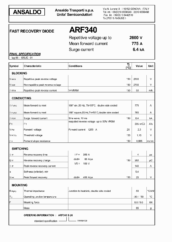 ARF340S26_1212945.PDF Datasheet