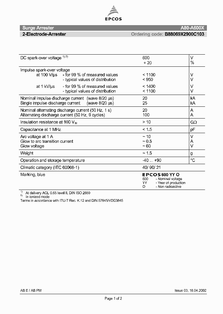 B88069X2900C103_1216521.PDF Datasheet