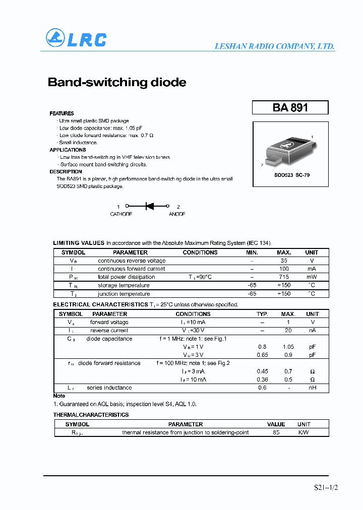 BA891_1216994.PDF Datasheet Download