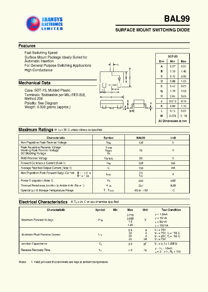 BAL99_1152591.PDF Datasheet