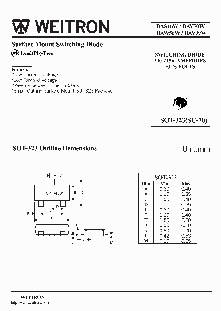 BAV70W_1047607.PDF Datasheet