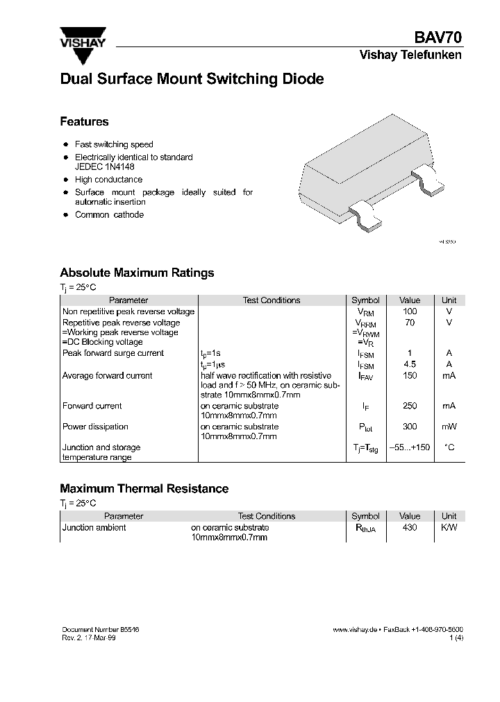 BAV70_1025182.PDF Datasheet Download