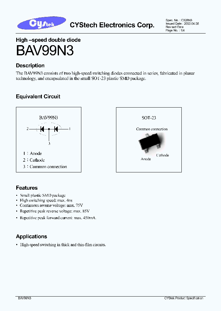 BAV99N3_1217572.PDF Datasheet