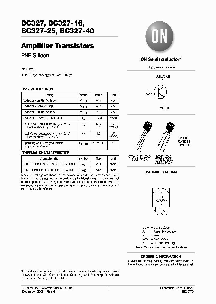 Bc327 Datasheet Transistor Equivalent Pinout And Inve - vrogue.co