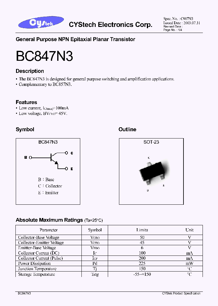 BC847N3_1131225.PDF Datasheet