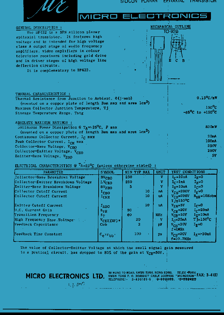 BF422_1128289.PDF Datasheet