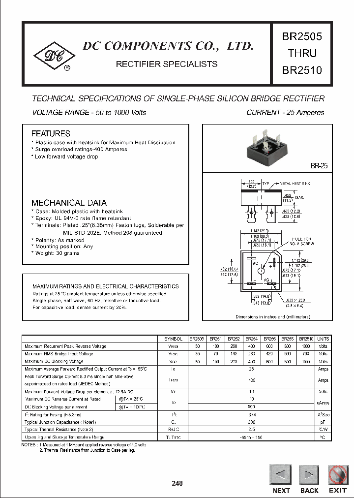 BR258_1220318.PDF Datasheet