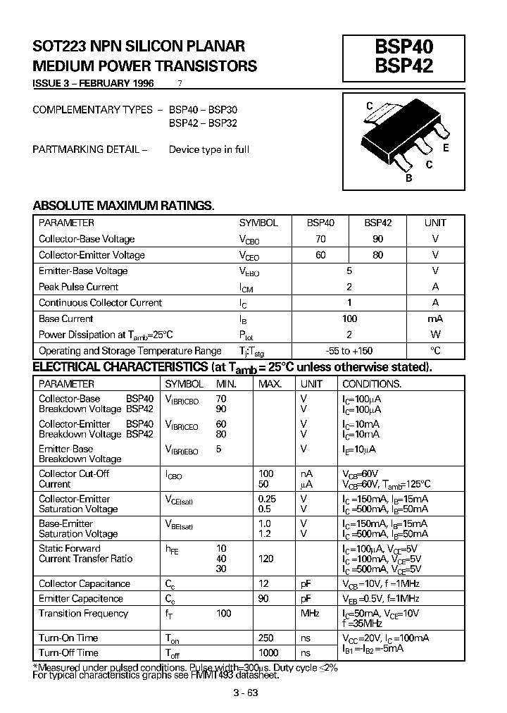 BSP42_1220747.PDF Datasheet