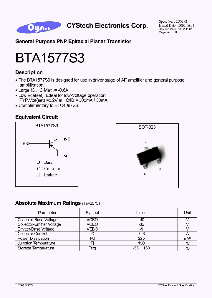 BTA1577S3_1221073.PDF Datasheet