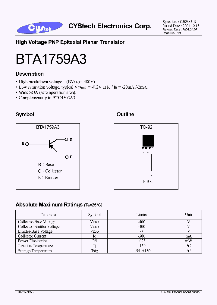BTA1759A3_1221077.PDF Datasheet
