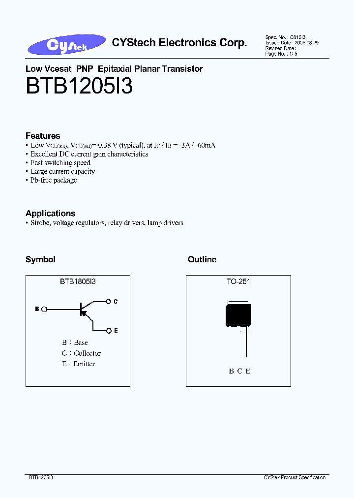 BTB1205I3_1221153.PDF Datasheet
