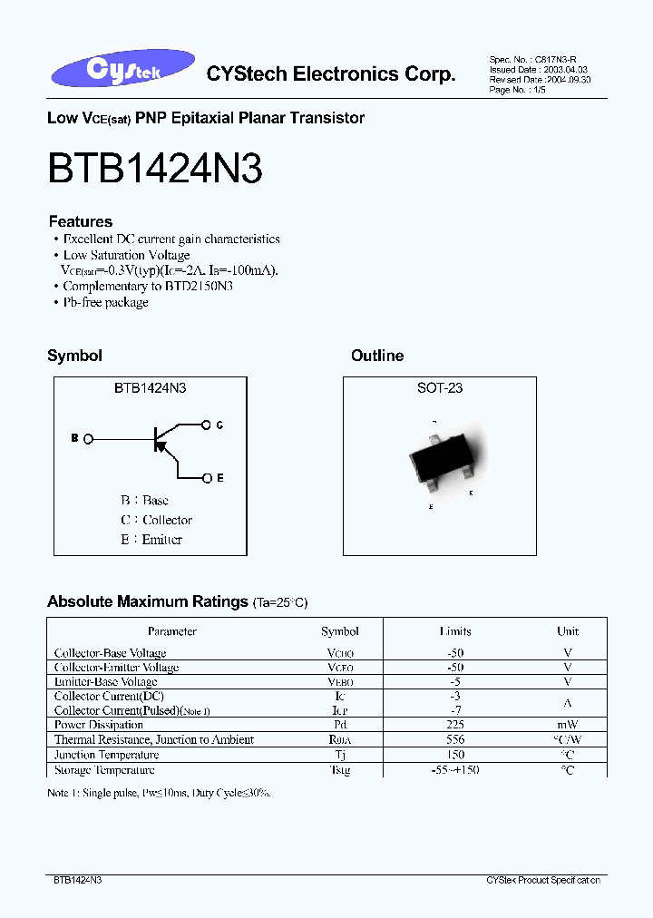 BTB1424N3_1221170.PDF Datasheet