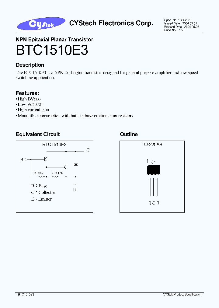 BTC1510E3_1147199.PDF Datasheet