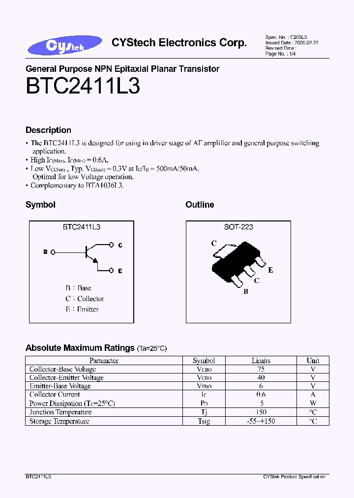 BTC2411L3_1221179.PDF Datasheet