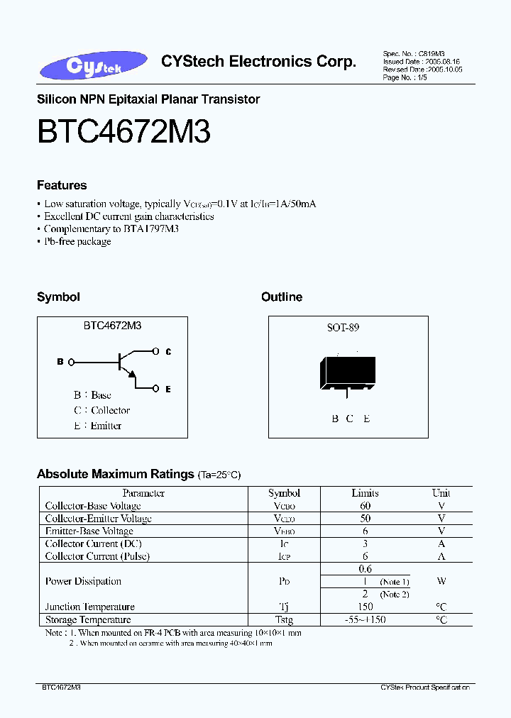 BTC4672M3_1221196.PDF Datasheet