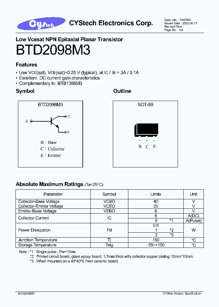BTD2098M3_1221243.PDF Datasheet