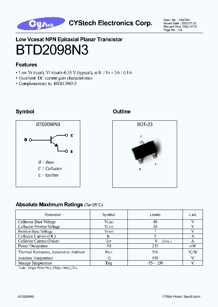BTD2098N3_1221244.PDF Datasheet