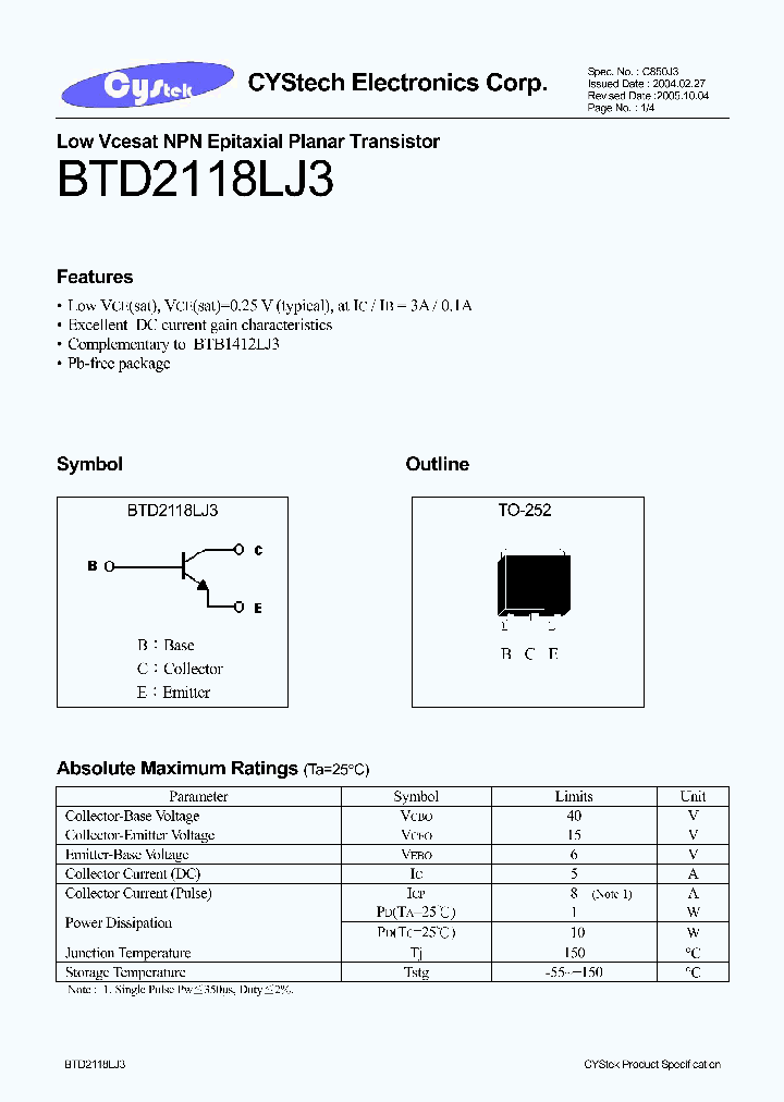 BTD2118LJ3_1221246.PDF Datasheet