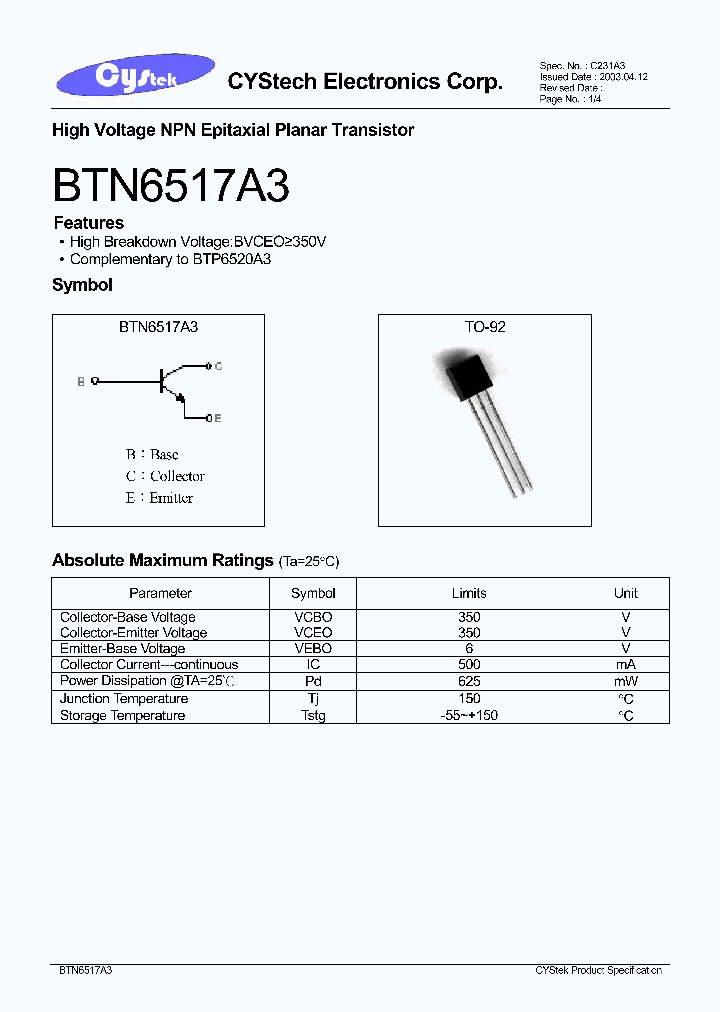 BTN6517A3_1221331.PDF Datasheet