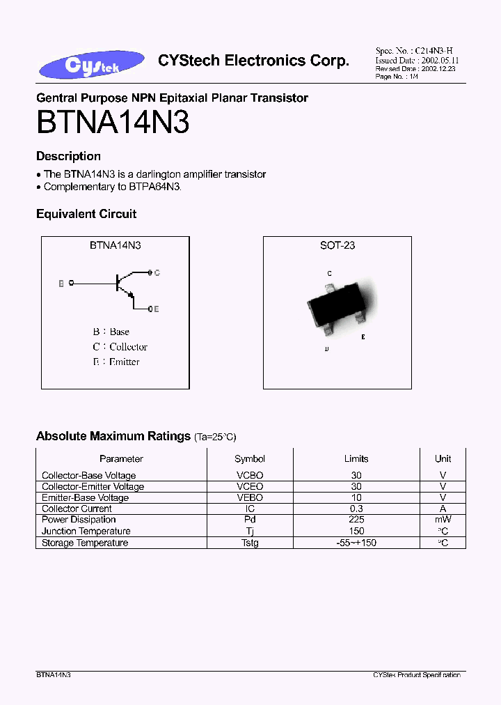BTNA14N3_1221341.PDF Datasheet