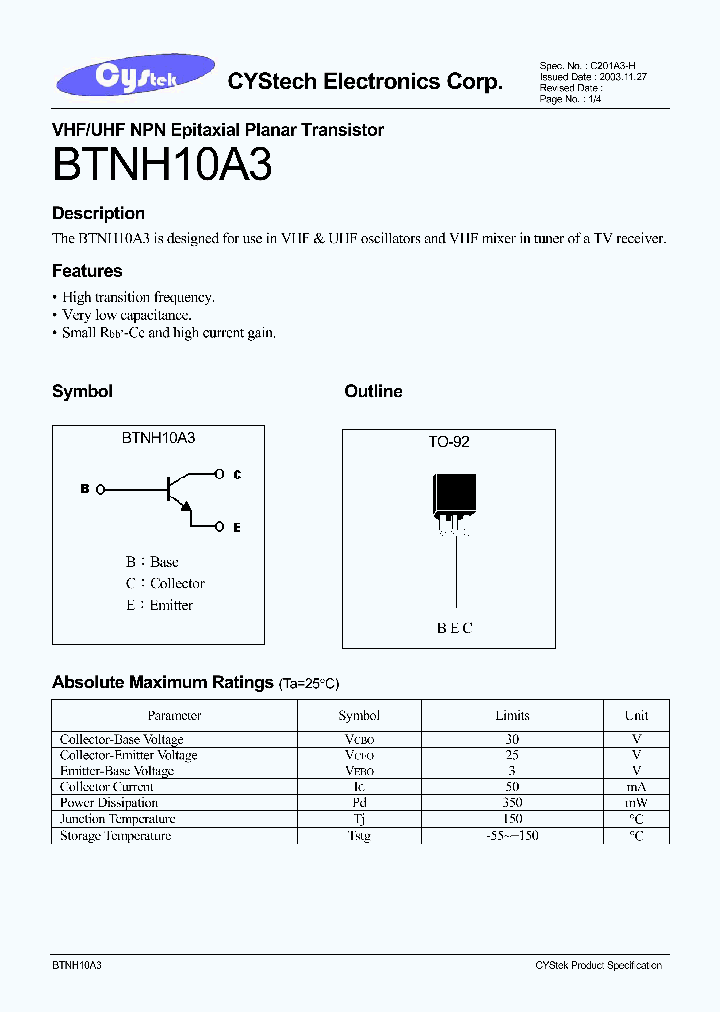 BTNH10A3_1221347.PDF Datasheet
