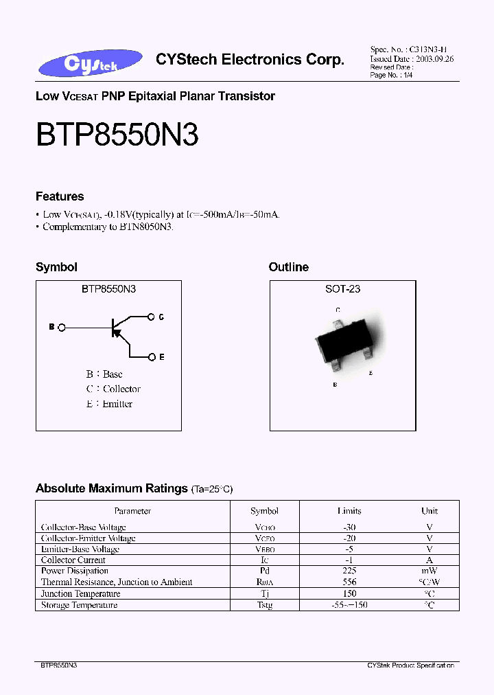 BTP8550N3_1221368.PDF Datasheet