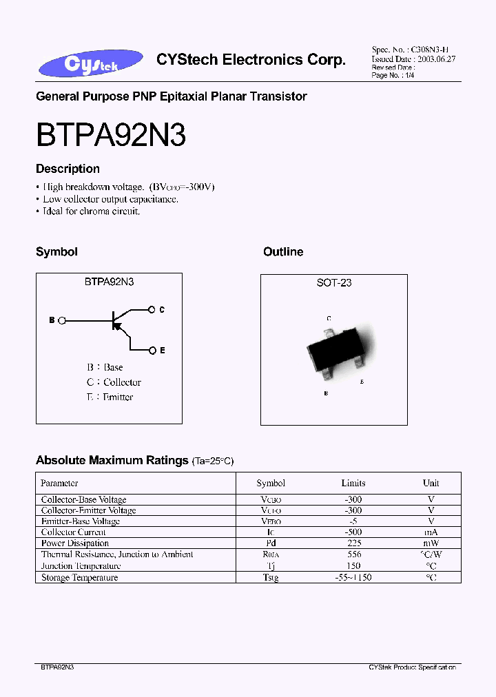 BTPA92N3_1221379.PDF Datasheet