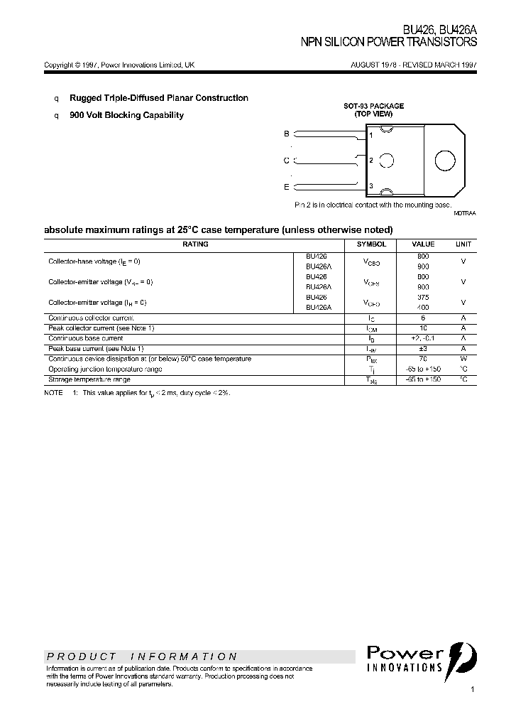 BU426_1147277.PDF Datasheet