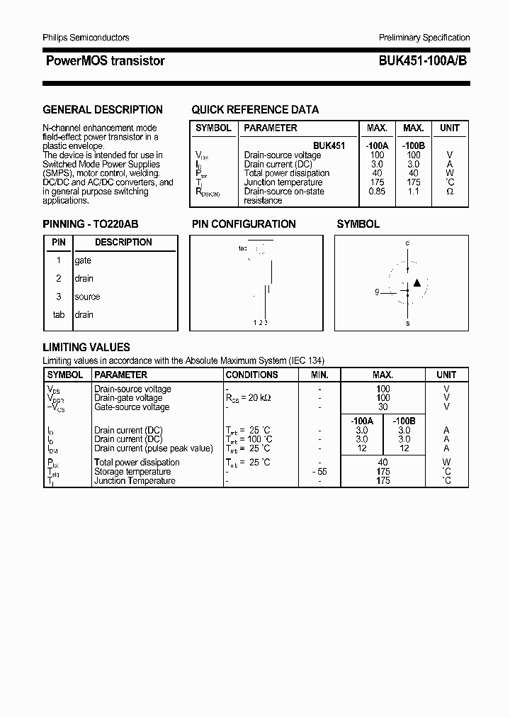 BUK451-100A_1061638.PDF Datasheet