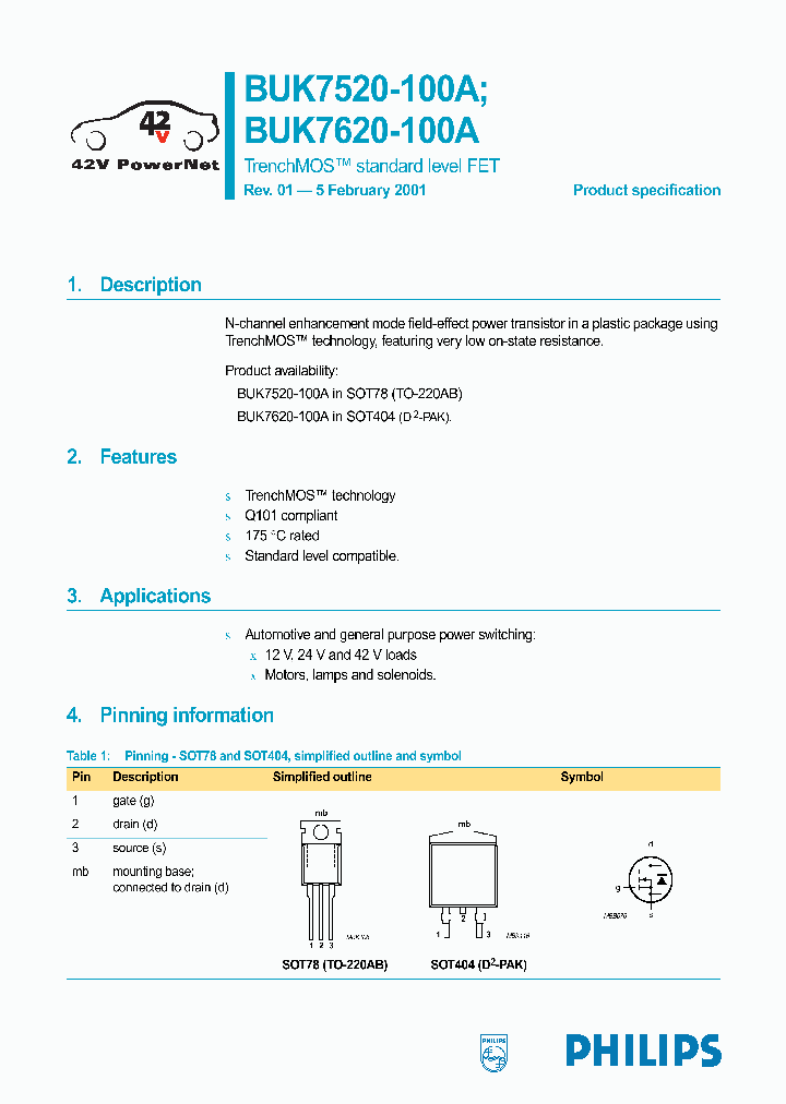 BUK7620-100A_1145554.PDF Datasheet