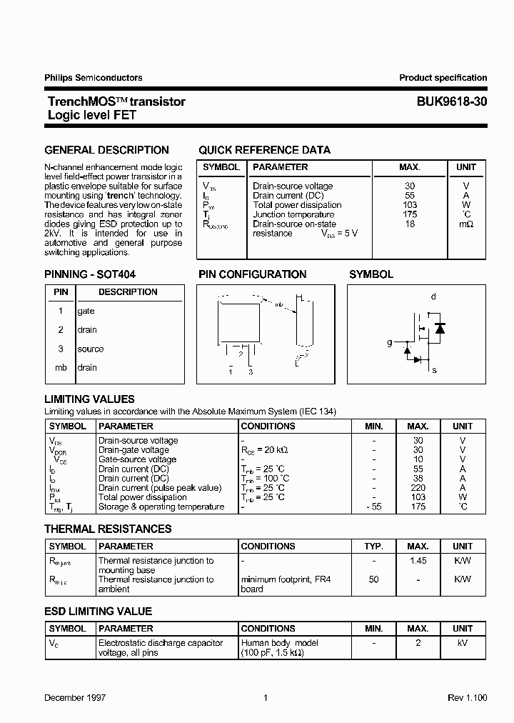BUK9618-30_1222064.PDF Datasheet