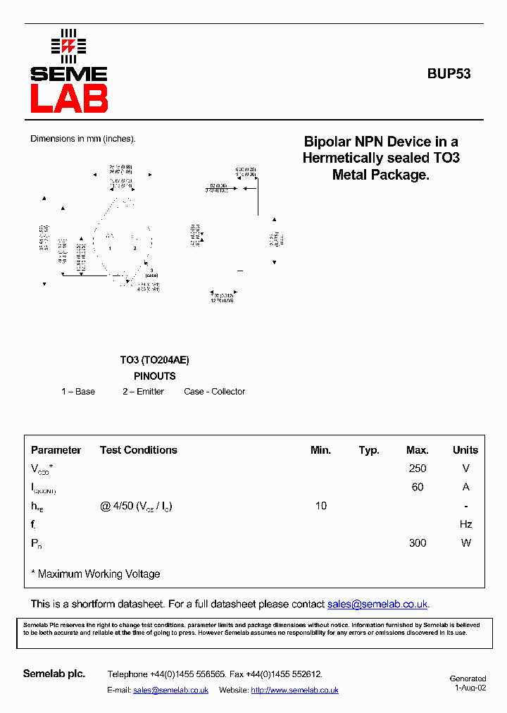 BUP53_1222225.PDF Datasheet