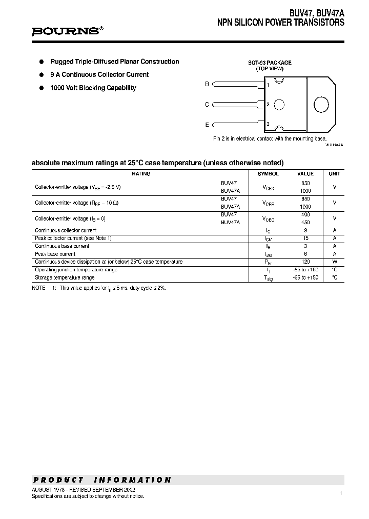 BUV47_1102950.PDF Datasheet