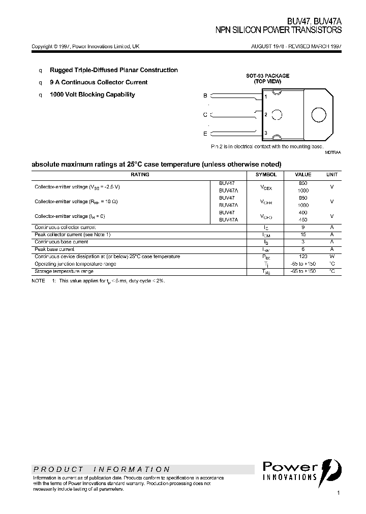 BUV47_1102949.PDF Datasheet