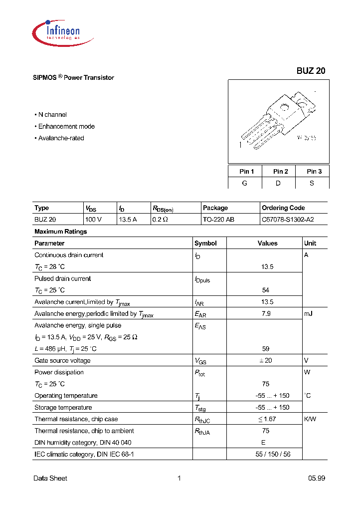 BUZ20_1159801.PDF Datasheet