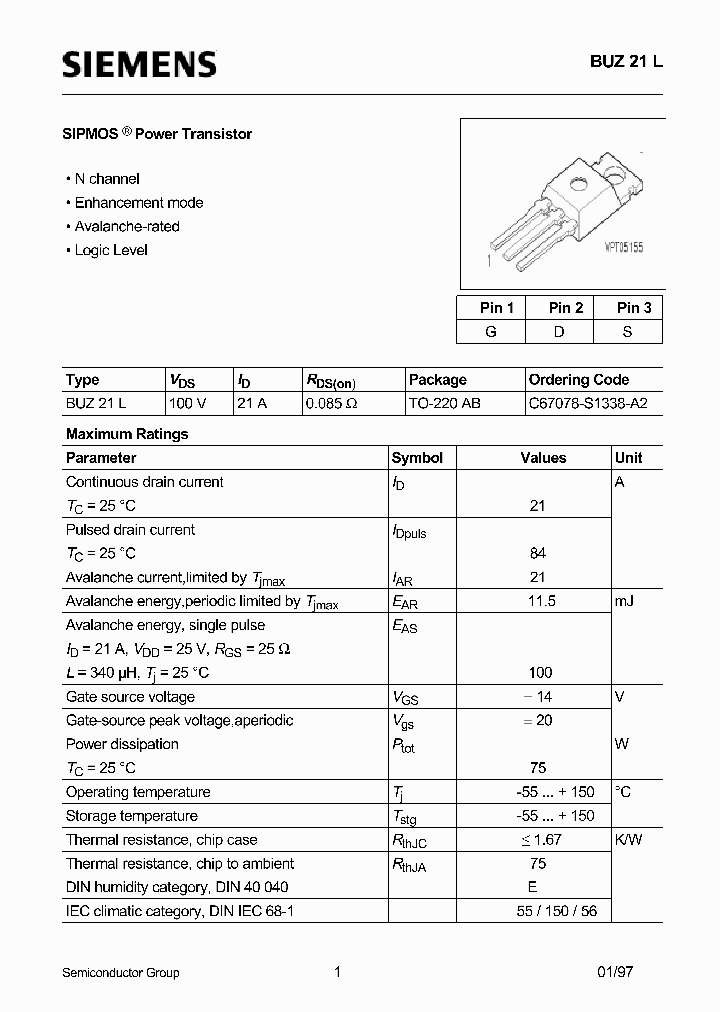 BUZ21L_1159806.PDF Datasheet