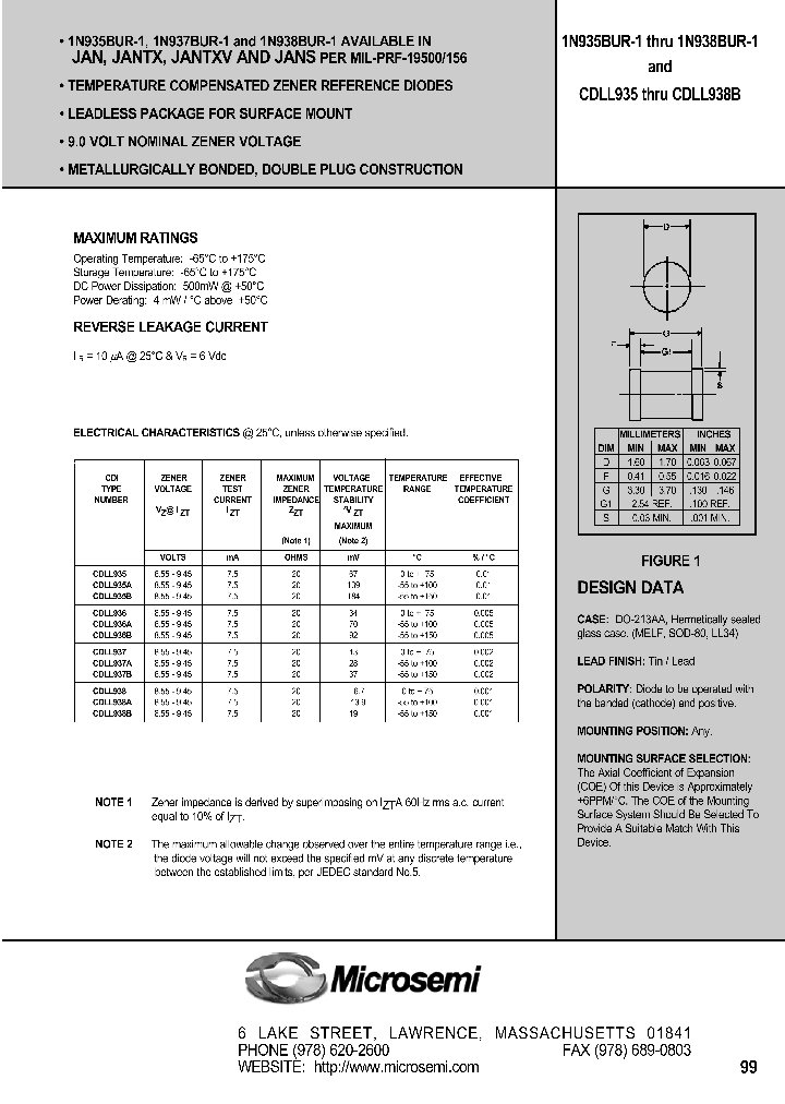 CDLL938B_1225430.PDF Datasheet