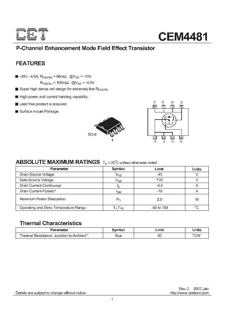 CEM4481_1113766.PDF Datasheet