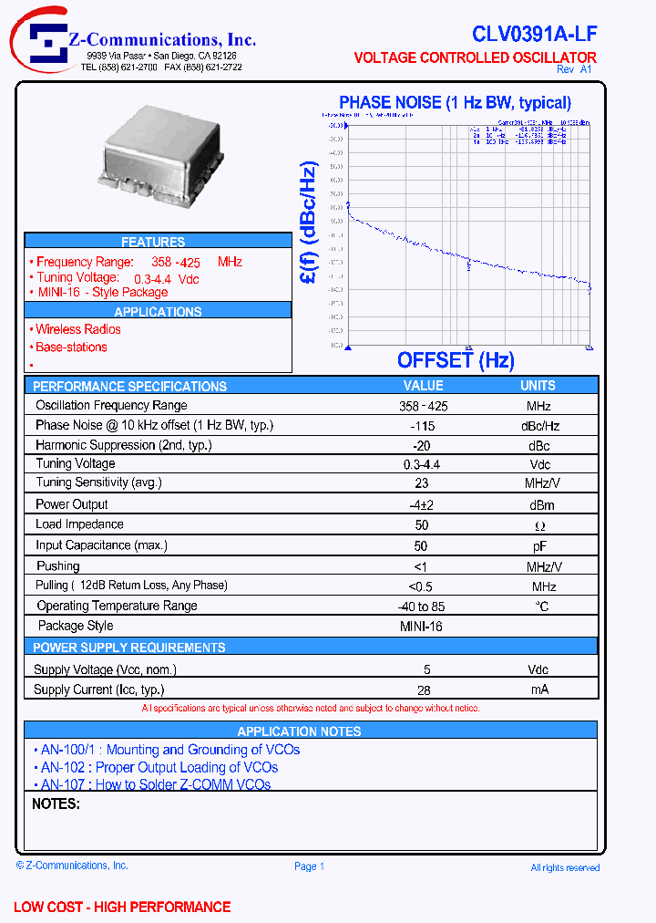 CLV0391A-LF_1113640.PDF Datasheet