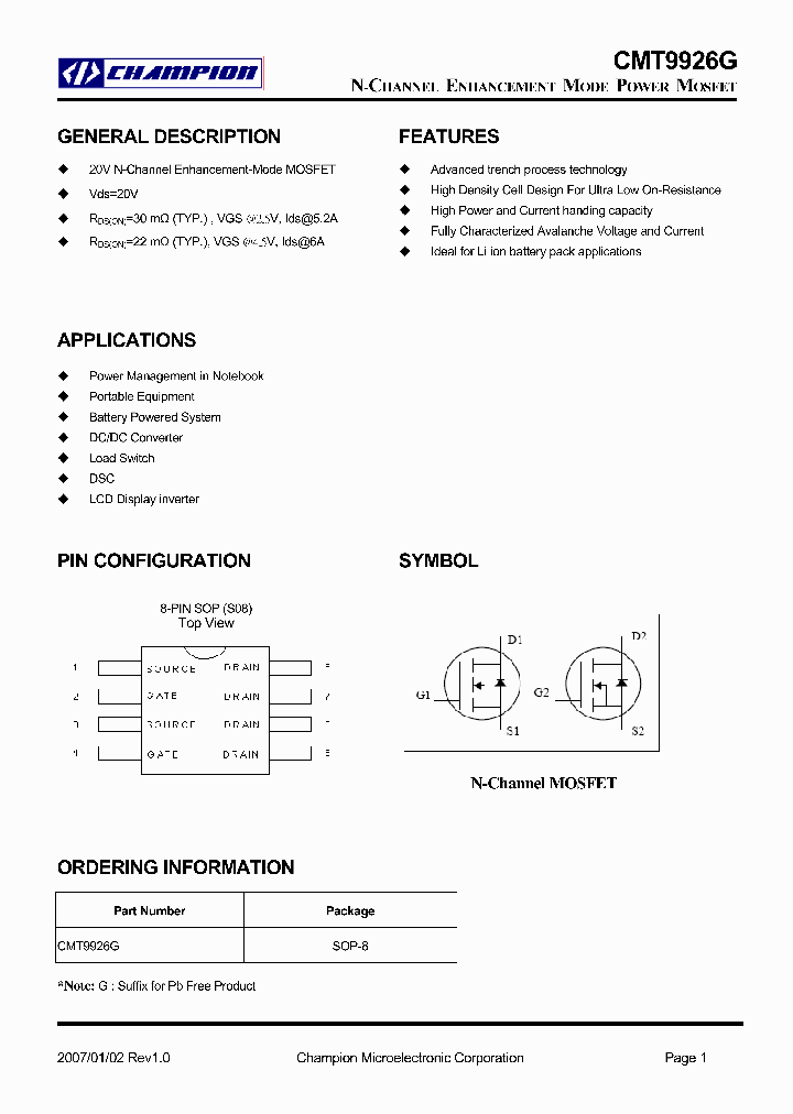 CMT9926G_1227557.PDF Datasheet