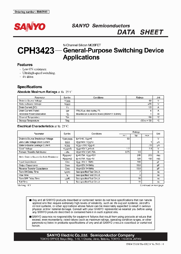 CPH3423_1099429.PDF Datasheet