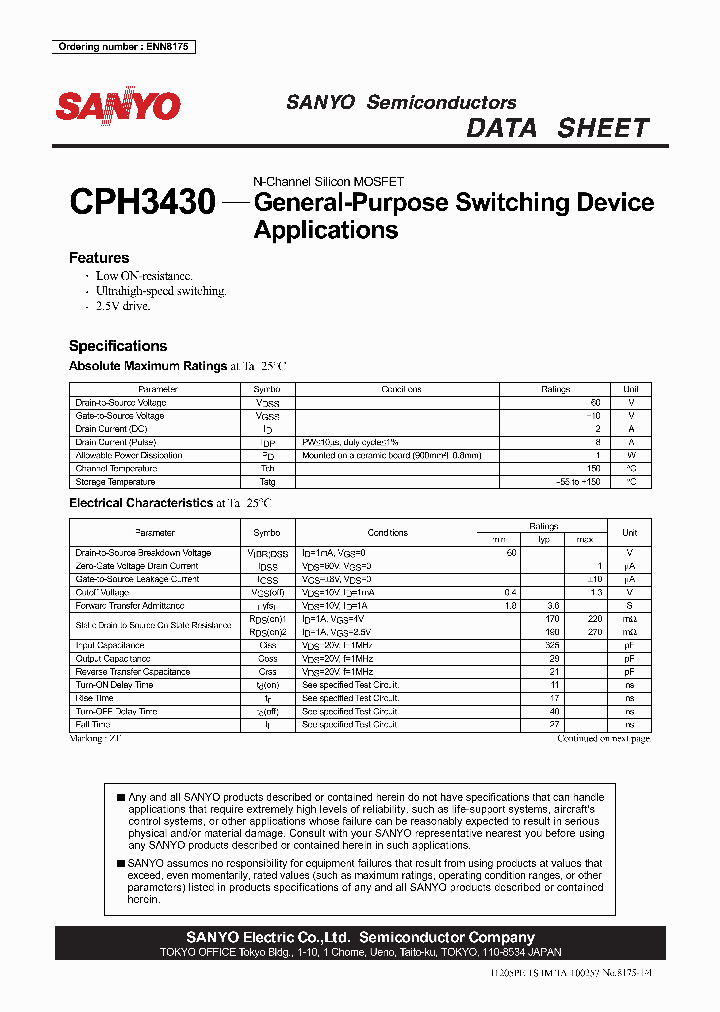 CPH3430_1090274.PDF Datasheet