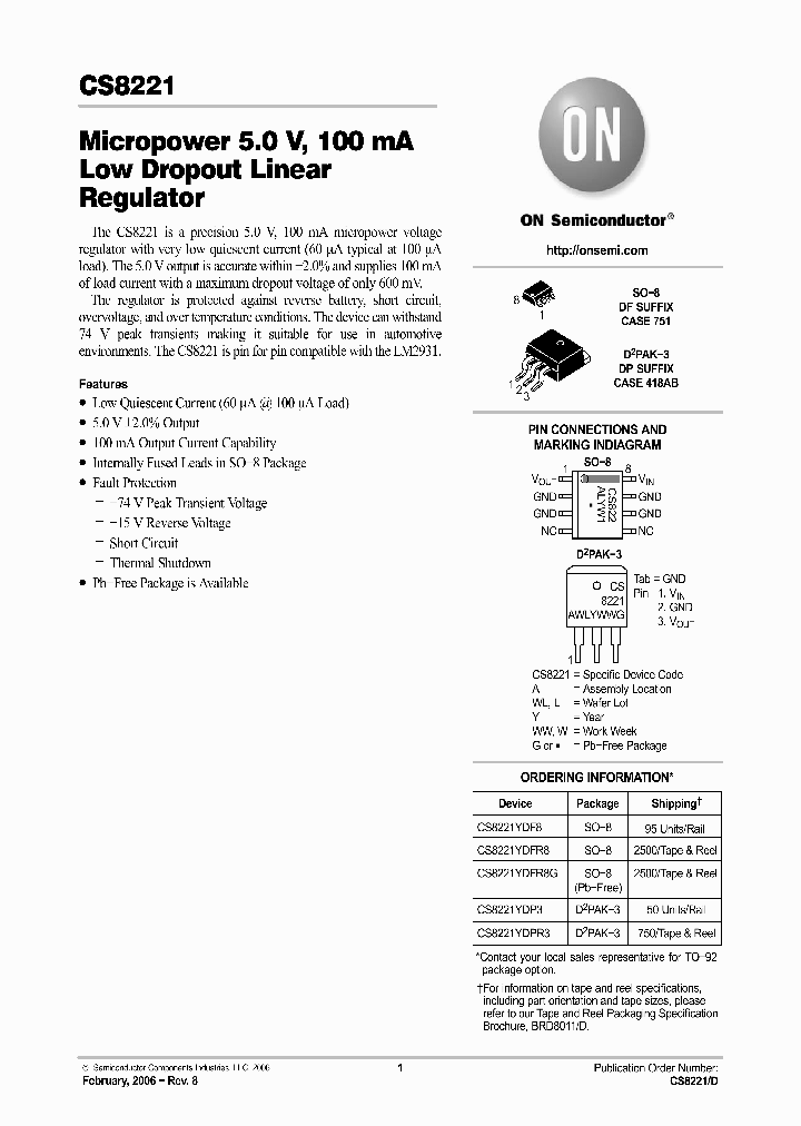 CS8221YDFR8_740274.PDF Datasheet Download --- IC-ON-LINE