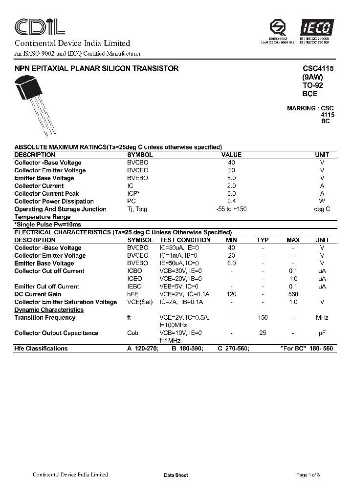 CSC4115_1229060.PDF Datasheet