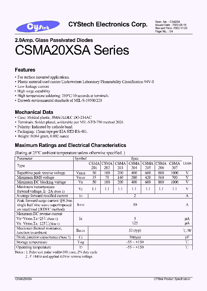 CSMA206XSA_686124.PDF Datasheet
